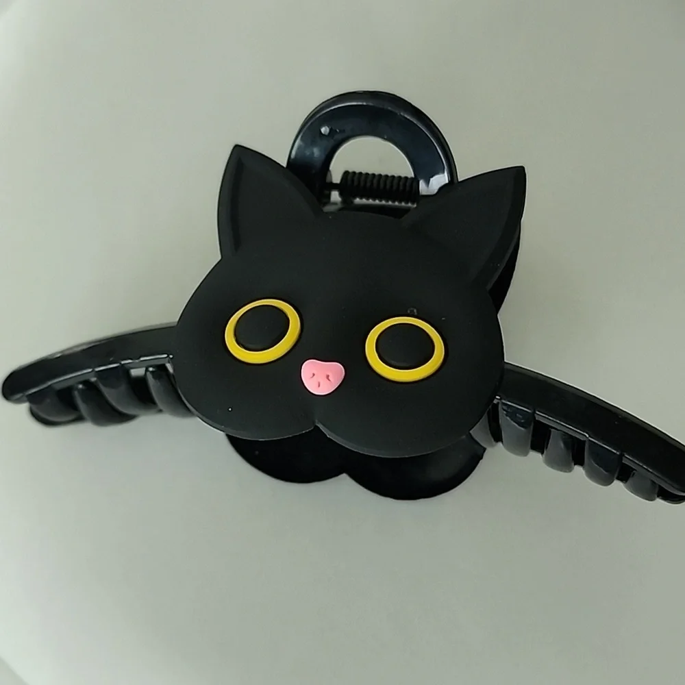 Black Cat Hair Clip ACRYLIC Hair Claw
